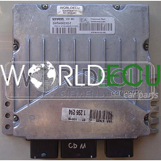 ECU ENGINE CONTROLLER CITROEN / PEUGEOT SIEMENS SID 801 / 5WS40023D-T / 5WS40023DT / SW9644803380 / HW9644302380