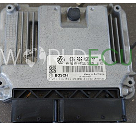 CENTRALINA MOTORE VW VOLKSWAGEN TOURAN 1.9 TDI 03G906021MM, 03G 906 021 MM, 03G906021AN, 03G 906 021 AN, BOSCH 0 281 014 044, 0281014044, DIESEL EDC16U34 0511, 1039S18925