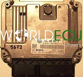 CENTRALINA MOTORE VOLKSWAGEN TOURAN 1.4 TFSI BOSCH 0 261 S04 621, 0261S04621, 03C 906 027 R, 03C906027R, 03C906027F, MED17.5.5