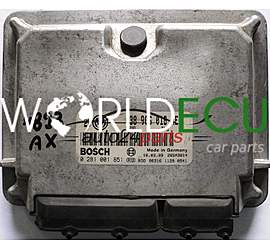 CENTRALINA MOTORE VW VOLKSWAGEN GOLF BORA 1.9 TDI 038906018AE, 038 906 018 AE, BOSCH 0281001851, 0 281 001 851 DIESEL 2140 28SA3814