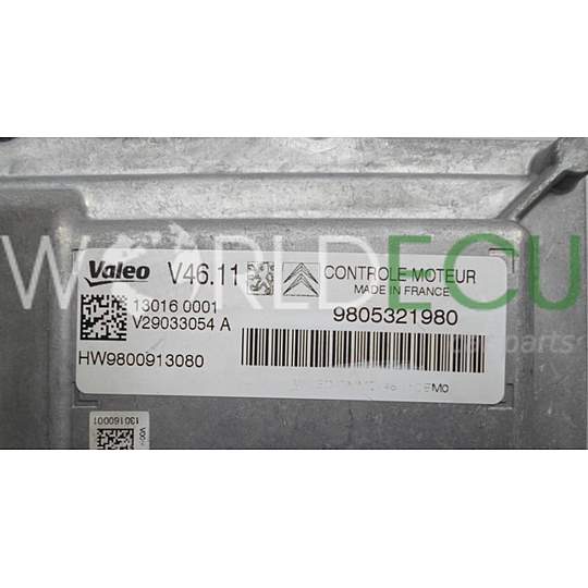 Centralina motore CITROEN PEUGEOT VALEO V46.11, 9805321980, HW 9800913080
