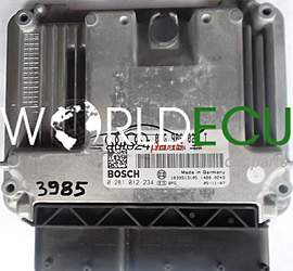 ECU ENGINE CONTROLLER AUDI A3 2.0 TDI 03G 906 021 T, 03G906021T, BOSCH 0 281 012 234, 0281012234