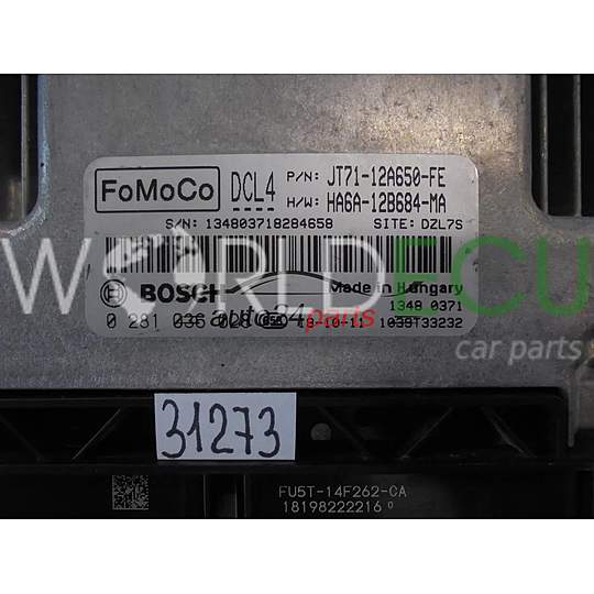 Motorsteuergerät ECU Steuergerät FORD 0281036028 JT71-12A650-FE JT7112A650FE