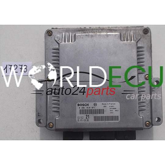ECU ENGINE CONTROLLER CITROEN XSARA 2.0 HDI BOSCH 0 281 010 871, 0281010871, 96 454 424 80, 9645442480, EDC15C2 21