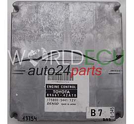 Engine control unit - ECU controllers TOYOTA RAV4 2.0 D4D DENSO 175800-5441, 1758005441, 89661-42A10, 8966142A10