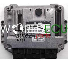 CENTRALINA MOTORE PEUGEOT CITROEN 1.6 HDI BOSCH 0 281 B04 237, 0281B04237, 8V21-12A650-KA7, 8V2112A650KA7, 12A650KA7