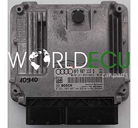ECU ENGINE CONTROLLER AUDI A3 1.8 TFSI BOSCH 0 261 S04 087, 0261S04087, 8P7 907 115 D, 8P7907115D