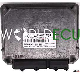 MOTORSTEUERGERÄT ECU STEUERGERAT AUDI A3 1.6, SIEMENS 5WP4 324 03, 5WP432403, 06A 906 013 E, 06A906019E