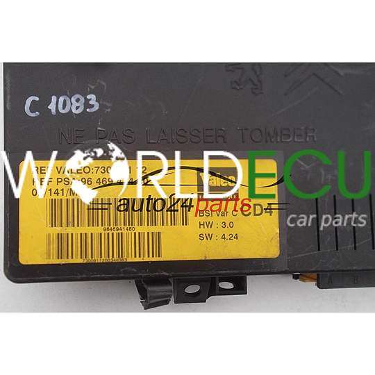 Centralina de comando do sistema confort BSI  PEUGEOT 406 VALEO 730 091 12, 73009112, 96 469 414 80, 9646941480, CD4