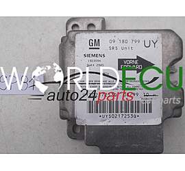 Centralina airbag OPEL ASTRA G ZAFIRA A 09180799 UY, 09 180 799 UY, 9192130, 6237444, 62 37 444, SIEMENS 1923594 5WK42905 , 5WK4 2905
