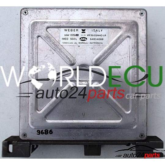 ECU ENGINE CONTROLLER FIAT CROMA 2.0, IAW 026, IAW026, WF26.03/HHO-LR, MED 502L, MED502L, 64834088