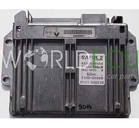 Calculateur Moteur RENAULT TWINGO 1.2 Sagem 21656726-9, 216567269, 8200029554, HOM 7700105560