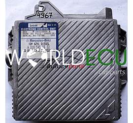 ECU ENGINE CONTROLLER MERCEDES W202 W210 C220 2.2 DIESEL LUCAS R04010009D, R 04010009 D, R04010009B, R 04010009 B, 80553B, ED0012 80553D, A0165457632, 0165457632, A 016 545 76 32