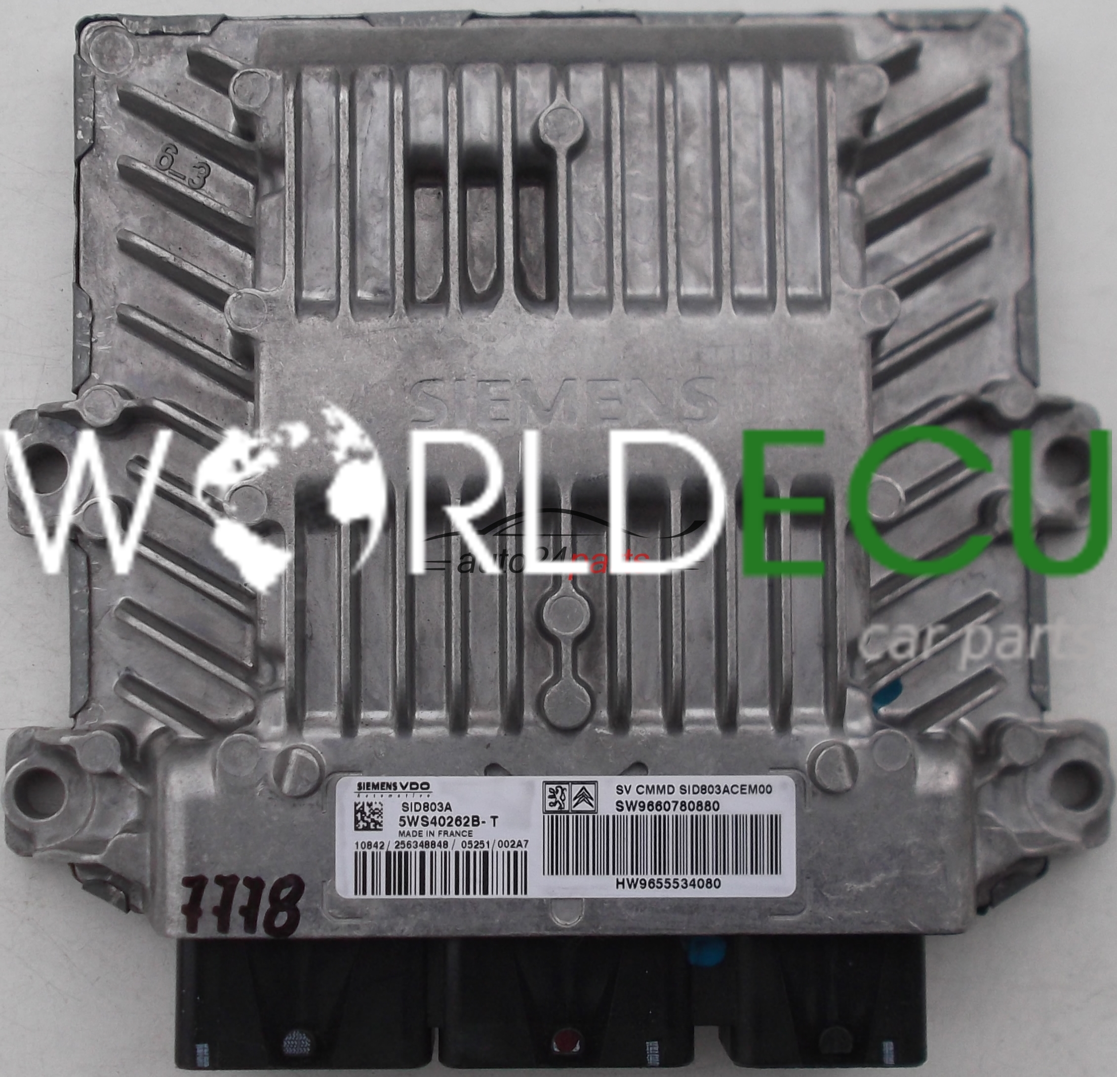 Calculateur Moteur Décodé Pour Peugeot 607 2.2 HDI (Réf: EDC15C2) - Occasion Fonctionnel
