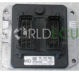 CENTRALINA MOTORE OPEL ASTRA ZAFIRA 1.8 X18XE1 2.0 X20XEV 90520859 MD, 90 520 859, SIEMENS 5WK9 161, 5WK9161 9117394, 9 117 394, 91 17 394, 6237712, 62 37 712