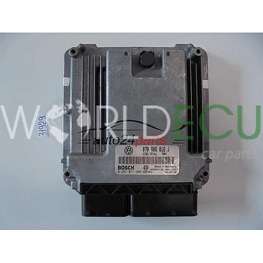 ECU Engine control unit VOLKSWAGEN T5 0281011266 070906016J EDC16U1