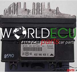 CENTRALINA MOTORE VW VOLKSWAGEN GOLF 1.6 BOSCH 0 261 203 647/648, 0261203647, 032 906 026 G, 032906026G