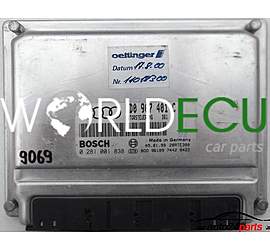 ECU ENGINE CONTROLLER AUDI A4, A6, B5 2.5 TDI, BOSCH 0 281 001 838, 0281001838, 8D0 907 401 C, 8D0907401C