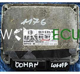 ECU ENGINE CONTROLLER SEAT LEON 1.6 06A 906 019 BR, 06A906019BR, SIEMENS 5WP4443 03, 5WP444303