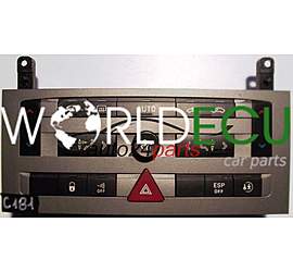 UNITE AFFICHAGE CLIMATRONIC PEUGEOT 407 VISTEON VP4PUH18C612FE, VP4PUH-18C612-FE, 96573322YW, 96573322 YW, 96 573 322 YW 01 D2 RFTA+