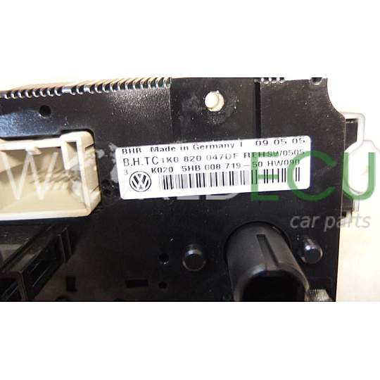 HEATING AND AIR CONDITIONING CONTROL PANEL VOLKSWAGEN GOLF 1K0 820 047 DF / 1K0820047DF / 5HB 008 719-50 / 5HB00871950