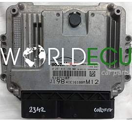 ECU ENGINE CONTROLLER FIAT BRAVO 1.6 MJET 51871187 BOSCH 0281016198, 0 281 016 198, 1984IE161BBMM12, 1039S36367