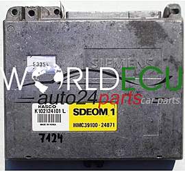 ECU ENGINE CONTROLLER HYUNDAI KASCO PONY LANTRA 1.5 SIEMENS K102124101 L, HMC39100-24871, HMC3910024871