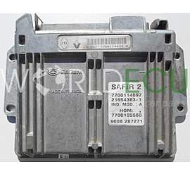 Calculateur Moteur RENAULT TWINGO 1.2 Sagem 21654363-1, 216543631, 7700114699, 7700114697, 7700105560