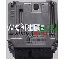 ECU ENGINE CONTROLLER AUDI A4 3.0 TDI BKN BOSCH 0 281 011 760, 0281011760, 8E0 907 401 AJ, 8E0907401AJ, 8E0 910 401 F, 8E0910401F, EDC16CP
