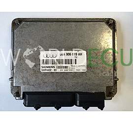 ECU ENGINE CONTROLLER AUDI A3 1.6 AGN 06A 906 019 AH, 06A906019AH, SIEMENS 5WP4432 03, 5WP443203