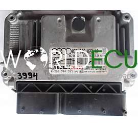 ECU ENGINE CONTROLLER AUDI 03C906022AP, 03C 906 022 AP, 03C906022, BOSCH 0261S04395, 0 261 S04 395, BENZIN MED17.5.20 CAXA 2733 1039S28109