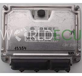 CENTRALINA MOTORE VW VOLKSWAGEN POLO LUPO CADDY 1.4 030906032DT, BOSCH 0 261 207 593, 0261207593, 26SA0000 1824 0420, BENZIN ME7.5.10 3936