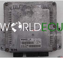 CENTRALINA DO MOTORE PEUGEOT 607 2.2 HDI BOSCH 0 281 010 880, 0281010880, 96 455 343 80, 9645534380, EDC15C2 34