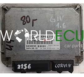 CENTRALINA MOTORE VW VOLKSWAGEN GOLF 1.6 06A906019, 06A 906 019, SIEMENS 5WP4 395 03, 5WP4395 03, MOTORSTEUERUNG 0002