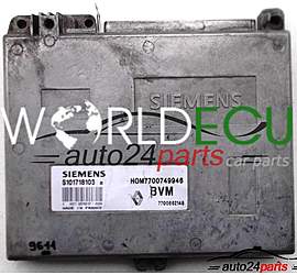 CALCULATEUR MOTEUR RENAULT 19 1.4, SIEMENS S101718103B, S101718103 B , HOM7700749946, 7700749946