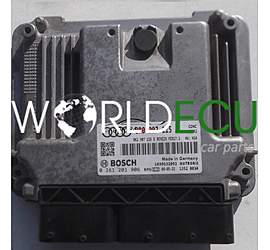 ECU ENGINE CONTROLLER AUDI Q5 2.0T TFSI 8R0907115A, 8R0 907 115 A, 8R0907115D, 8R0 907 115 D, BOSCH 0 261 201 906, 0261201906, BENZIN MED17.1