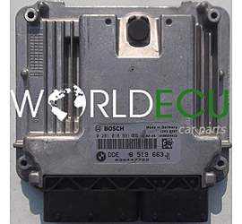 ECU ENGINE CONTROLLER BMW MINI COOPER 1.6 D BOSCH 0 281 018 991, 0281018991, DDE 8 519 663, DDE8519663, 8519663