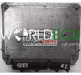 ECU ENGINE CONTROLLER AUDI A3 1.6 AKL AEH 06A906019BS, 06A 906 019 BS, SIEMENS 5WP4451 03, BENZIN SIMOS2.1B 3125