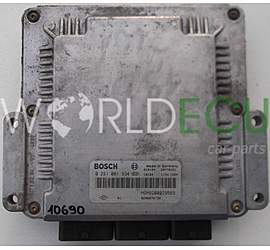 Calculateur Moteur RENAULT 1.9 DCI BOSCH 0 281 001 934, 0281001934, HOM 8200039569, 8200078730