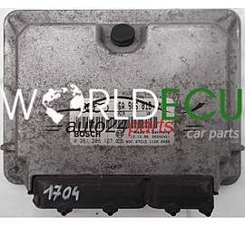 MOTORSTEUERGERÄT ECU STEUERGERAT AUDI A3 1.8 AGN 06A906018BM, 06A 906 018 BM, BOSCH 0261206127, 0 261 206 127