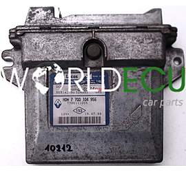 CALCULATEUR MOTEUR RENAULT CLIO 1.9, HOM 7 700 104 956, 7700104956, R04080009E, 80761F, 7700111205