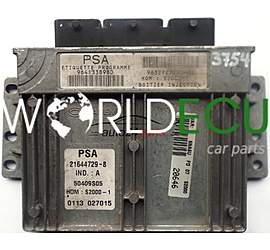 ECU ENGINE CONTROLLER CITROEN XSARA PICASSO 1.8 SAGEM PSA 9641338980, 9632727280-02 HOM S2000-1 21644729-8 50409S05