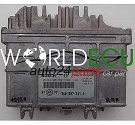 CENTRALINA MOTORE VW VOLKSWAGEN GOLF 1.8 BOSCH 0 261 203 591/592, 0261203591, 0261203592, 3A0 907 311 A, 3A0907311A