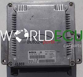 CALCULATEUR MOTEUR PEUGEOT 806 2.0 HDI BOSCH 0 281 010 135, 0281010135, 96 362 545 80, 9636254580, 28FM0154, EDC15C2 17
