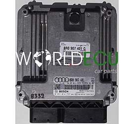 ECU ENGINE CONTROLLER AUDI Q5 8R, 3.0, BOSCH 0 281 014 723, 0281014723, 8R0 907 401 C, 8R0907401C, 8K1907401