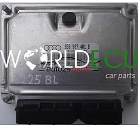 ECU ENGINE CONTROLLER AUDI A4 2.5 TDI 8E0907401B, 8E0 907 401 B, BOSCH 0281010446, 0 281 010 446, DIESEL EDC15UM+ 0002 28SA4937