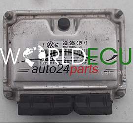 ECU ENGINE CONTROLLER VW VOLKSWAGEN GOLF 1.9 TDI 038906019KJ, 038 906 019 KJ, BOSCH 0 281 011 216, 0281011216, DIESEL EDC15P+ 5256