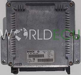 CENTRALINA DO MOTORE PEUGEOT 406 2.0 HDI BOSCH 0281010361, 0 281 010 361, 9641607680, 96 416076 80, EDC15C2 19, 28FM0212