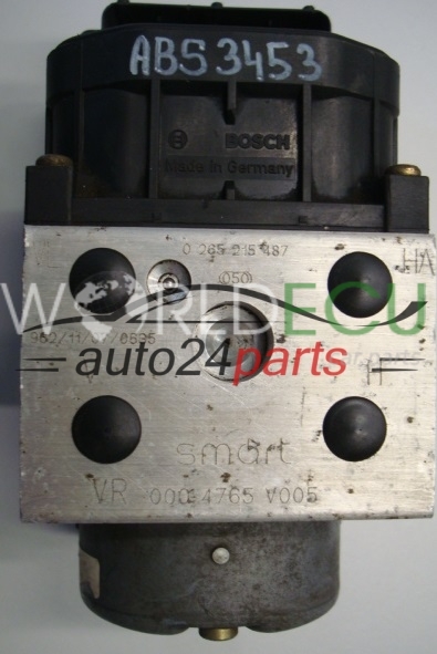 Abs Pump Module SMART BOSCH 0 265 215 487, 0265215487, 0004765V005 ...