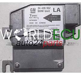 Centralina airbag OPEL CORSA C GM 24 439 952 LA, 24439952, 24439952LA, Temic 327963935